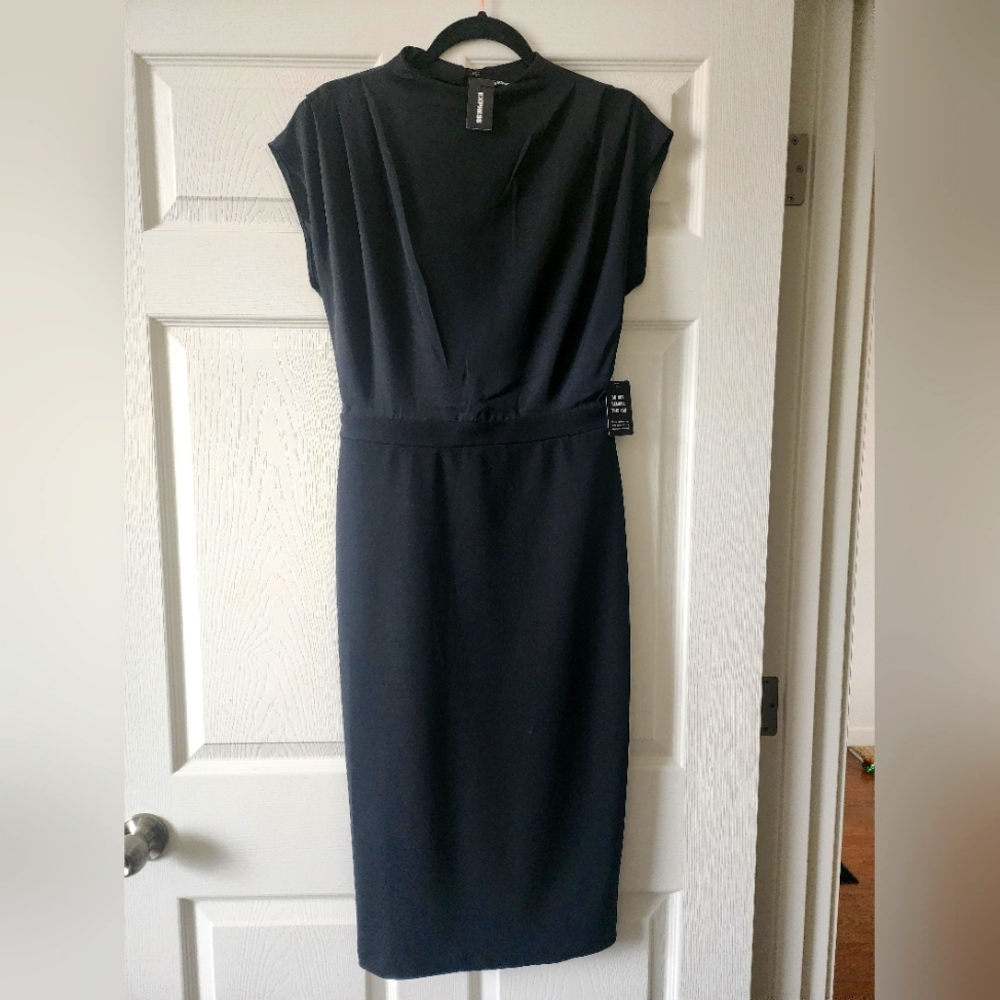 Express Black Midi Sheath Dress - Picture 2 of 7
